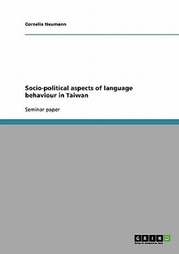 portada socio-political aspects of language behaviour in taiwan