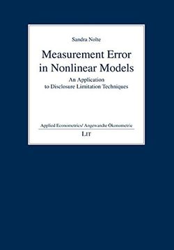 portada Measurement Error in Nonlinear Models an Application to Disclosure Limitation Techniques 3 Applied Econometrics Angewandte Okonometrie