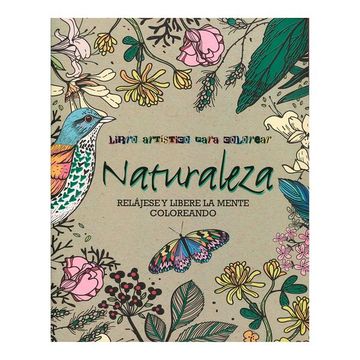 portada Naturaleza. Libro Artistico Para Colorear