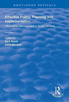 portada Effective Policy, Planning and Implementation: Volume 2: Information Management in Social Services (en Inglés)