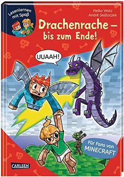 portada Lesenlernen mit Spaß Minecraft 3: Drachenrache bis zum Ende! Perfektes Geschenk zur Einschulung für Fans von Minecraft und Abenteuerbüchern | Erstlesebuch ab 6 (3) (in German)