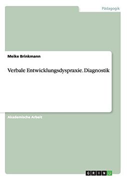 portada Verbale Entwicklungsdyspraxie. Diagnostik (German Edition) (en Alemán)