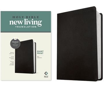 portada Nlt Giant Print Bible, Filament-Enabled Edition (Leatherlike, Black, red Letter) [Imitation Leather ] (en Inglés)