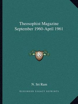 portada theosophist magazine september 1960-april 1961 (en Inglés)