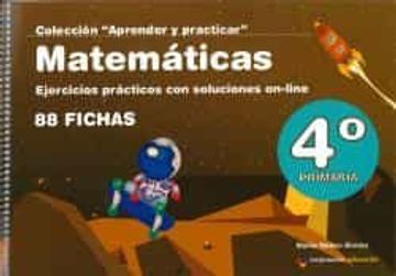 portada Matemáticas4º Primaria Ejercicios Prácticos con Soluciones Online: 8 (Aprender y Practicar)