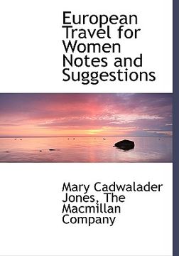 portada european travel for women notes and suggestions (en Inglés)