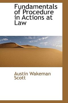portada fundamentals of procedure in actions at law