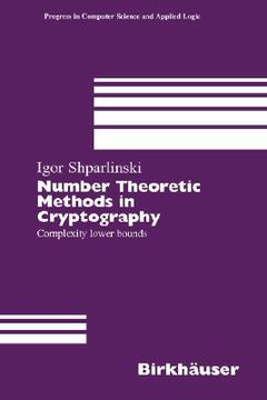 portada number theoretic methods in cryptography: complexity lower bounds (en Inglés)