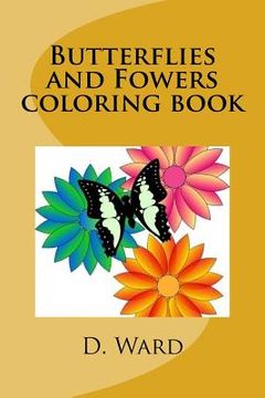 portada Butterflies and Fowers coloring book (en Inglés)