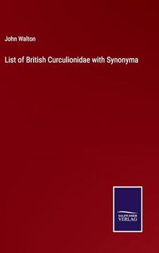 portada List of British Curculionidae With Synonyma (en Inglés)