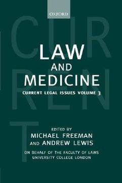 portada law and medicine ' current legal issues volume 3 ' (en Inglés)