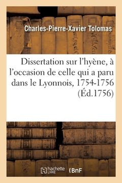 portada Dissertation sur l'hyène (en Francés)