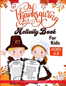 portada Thanksgiving Activity Book For Kids (in English)