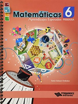 portada Matematicas 6 Aprendizajes Esperados. Primaria