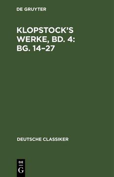 portada Klopstock¿ S Werke, bd. 4: Bg. 14¿ 27 (in German)