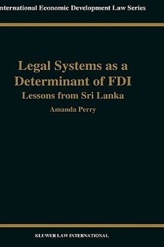 portada legal systems as a determinant of fdi, lessons from sri lanka (en Inglés)