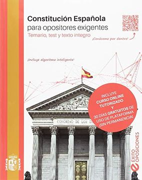 portada Constitución Española Para Opositores Exigentes (in Spanish)