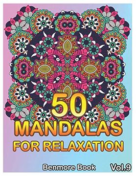 portada 50 Mandalas for Relaxation: Big Mandala Coloring Book for Adults 50 Images Stress Management Coloring Book for Relaxation, Meditation, Happiness and Relief & art Color Therapy(Volume 9) (in English)