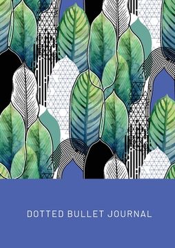 portada Geometric Leaves - Dotted Bullet Journal: Medium A5 - 5.83X8.27 (in English)