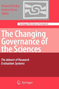 portada the changing governance of the sciences (in English)