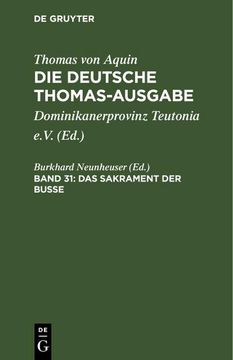 portada Das Sakrament der Busse: Iii: 84-90, Supplement 1-16 (en Alemán)