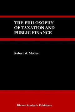 portada the philosophy of taxation and public finance (en Inglés)