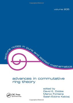 portada Advances in Commutative Ring Theory (en Inglés)