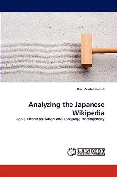 portada analyzing the japanese wikipedia (en Inglés)