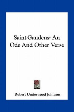 portada saint-gaudens: an ode and other verse (en Inglés)