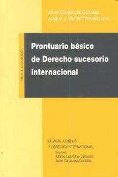 portada Prontuario basico de derecho sucesorio internacional (Derecho Internacional)