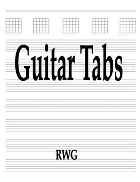 portada Guitar Tabs: 200 Pages 8. 5" x 11" (en Inglés)