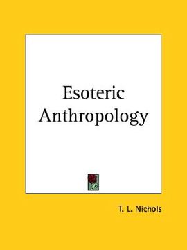 portada esoteric anthropology (in English)