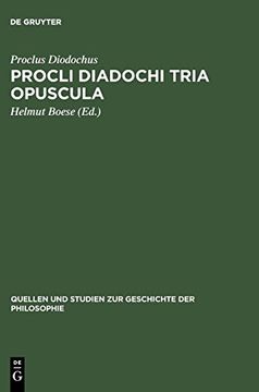 portada Procli Diadochi Tria Opuscula (in Latin)