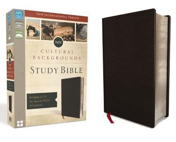 portada NIV, Cultural Backgrounds Study Bible, Bonded Leather, Black, Red Letter Edition: Bringing to Life the Ancient World of Scripture (en Inglés)