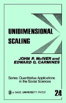 portada unidimensional scaling (in English)