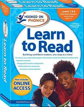 portada Hooked on Phonics Learn to Read - Levels 7&8 Complete: Early Fluent Readers (Second Grade | Ages 7-8) (Learn to Read Complete Sets) (en Inglés)