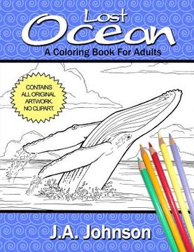 portada Lost Ocean: A Coloring Book For Adults (en Inglés)