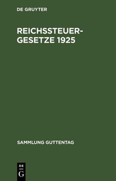 portada Reichssteuergesetze 1925 (en Alemán)