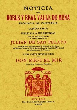 portada NOTICIA DEL NOBLE Y REAL VALLE (in Spanish)