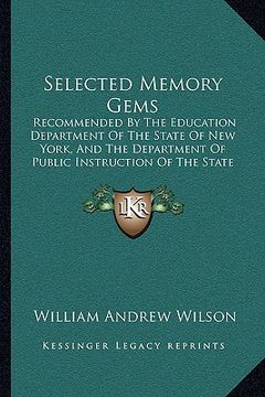portada selected memory gems: recommended by the education department of the state of new recommended by the education department of the state of ne