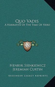 portada quo vadis: a narrative of the time of nero