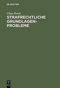 portada Strafrechtliche Grundlagenprobleme (en Inglés)