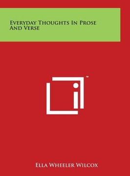 portada Everyday Thoughts In Prose And Verse (en Inglés)
