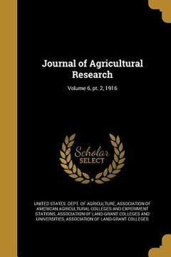 portada Journal of Agricultural Research; Volume 6, pt. 2, 1916 (en Inglés)