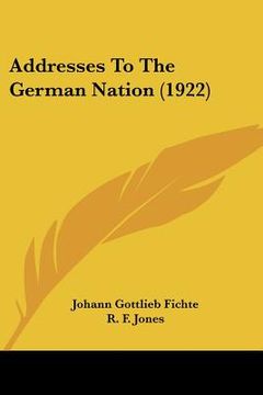 portada addresses to the german nation (1922) (in English)