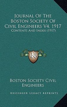 portada journal of the boston society of civil engineers v4, 1917: contents and index (1917) (in English)