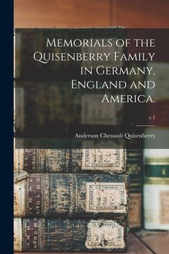 portada Memorials of the Quisenberry Family in Germany, England and America.; c.1