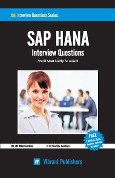 portada SAP HANA Interview Questions You'll Most Likely Be Asked (en Inglés)