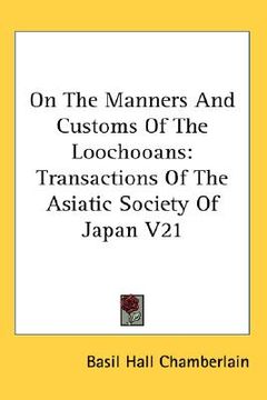 portada on the manners and customs of the loochooans: transactions of the asiatic society of japan v21