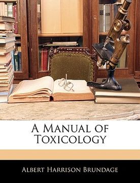 portada a manual of toxicology